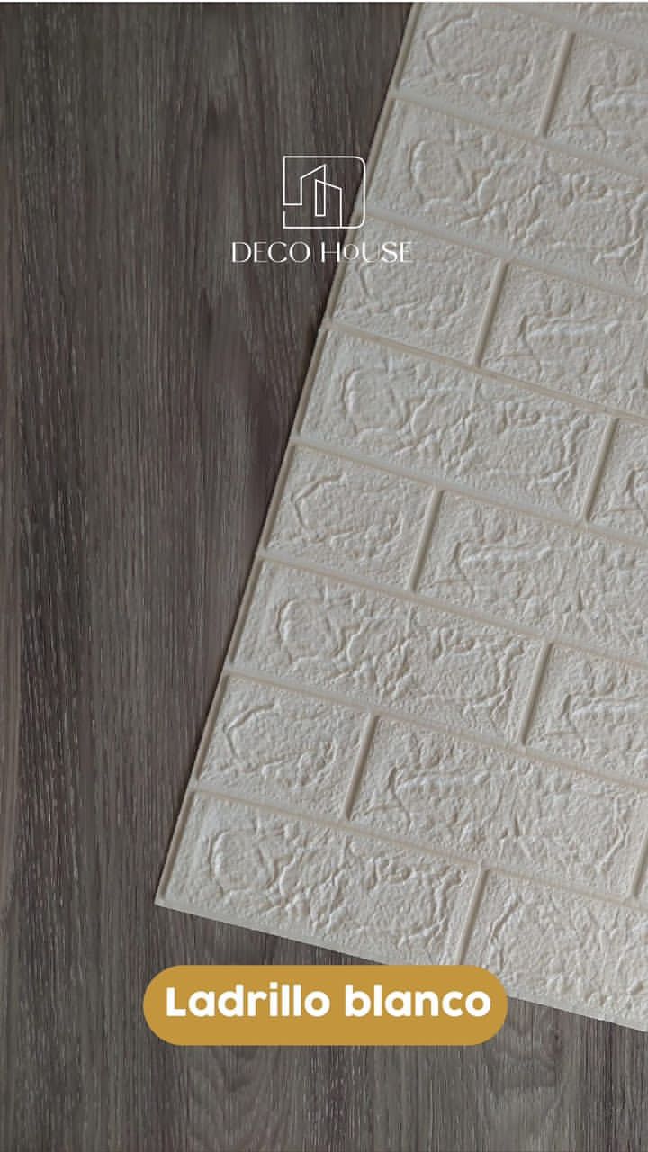 TAPIZ ESPUMA 3D PARA PARED PEGATINAS DECORATIVAS MODELO LADRILLO CON RELIEVE LAMINA DE 70*77CM * 10 PCS