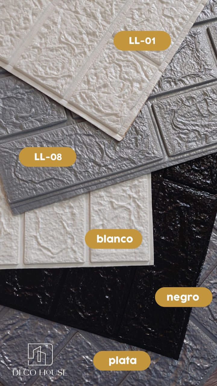 TAPIZ ESPUMA 3D PARA PARED PEGATINAS DECORATIVAS MODELO LADRILLO CON RELIEVE LAMINA DE 70*77CM * 10 PCS