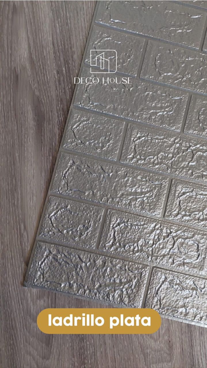 TAPIZ ESPUMA 3D PARA PARED PEGATINAS DECORATIVAS MODELO LADRILLO CON RELIEVE LAMINA DE 70*77CM * 10 PCS