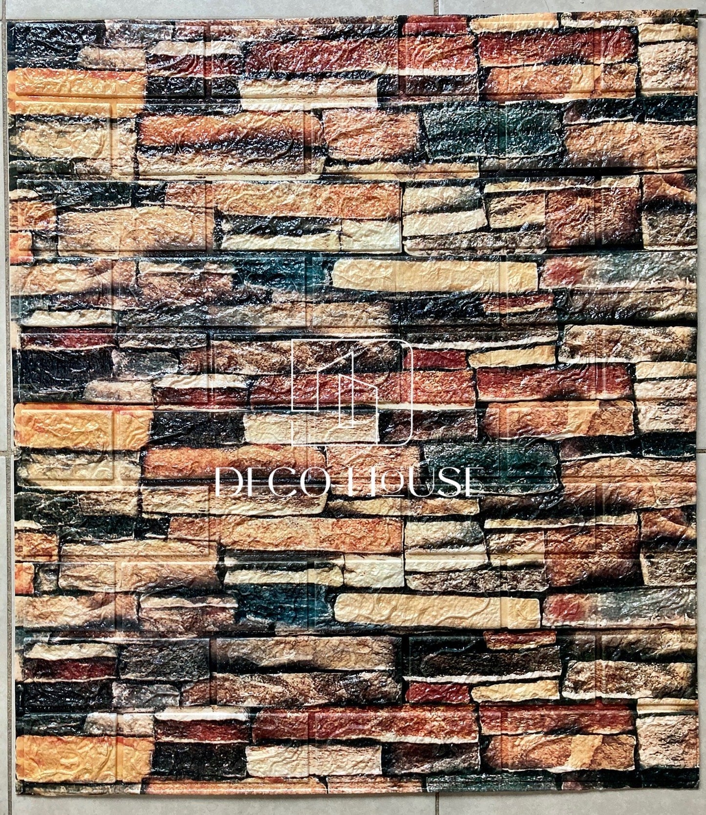 Panel Decorativo 3d Adhesiva Mamposteria Multicolor lamina de 70*77cm * 15 PCS con envio gratis