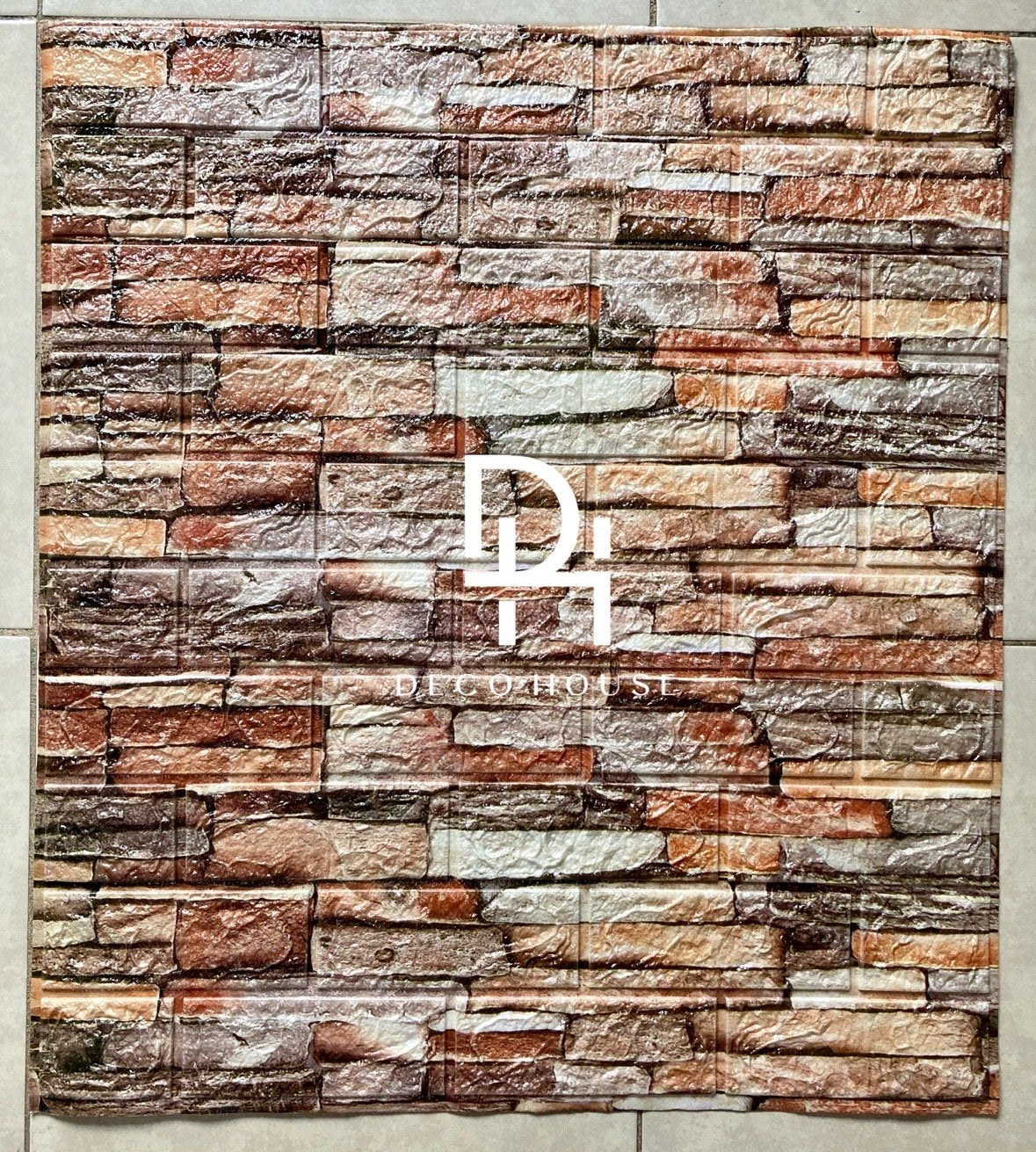 Panel Decorativo 3d Adhesiva Mamposteria Multicolor lamina de 70*77cm * 15 PCS con envio gratis