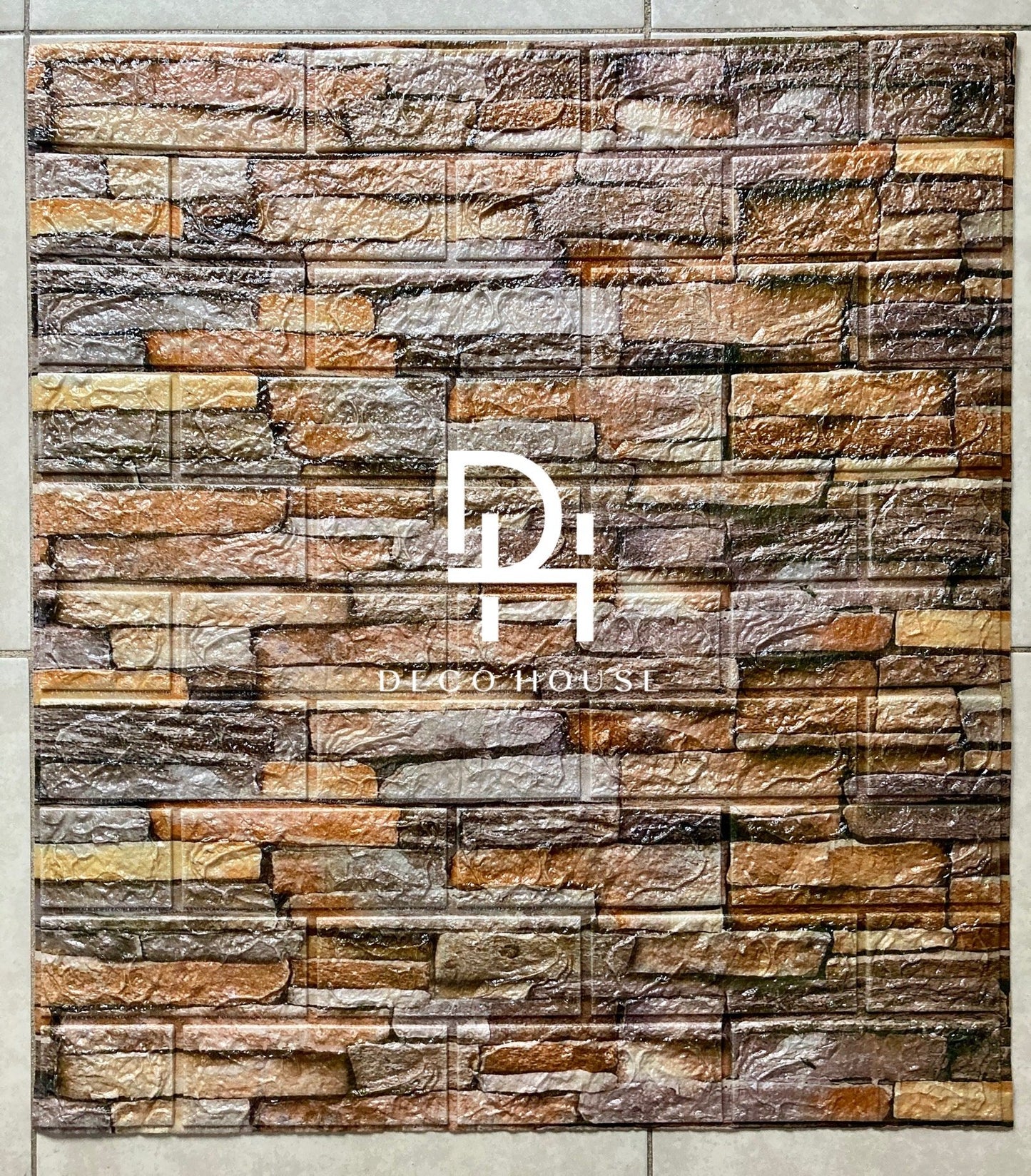 Panel Decorativo 3d Adhesiva Mamposteria Multicolor lamina de 70*77cm * 15 PCS con envio gratis