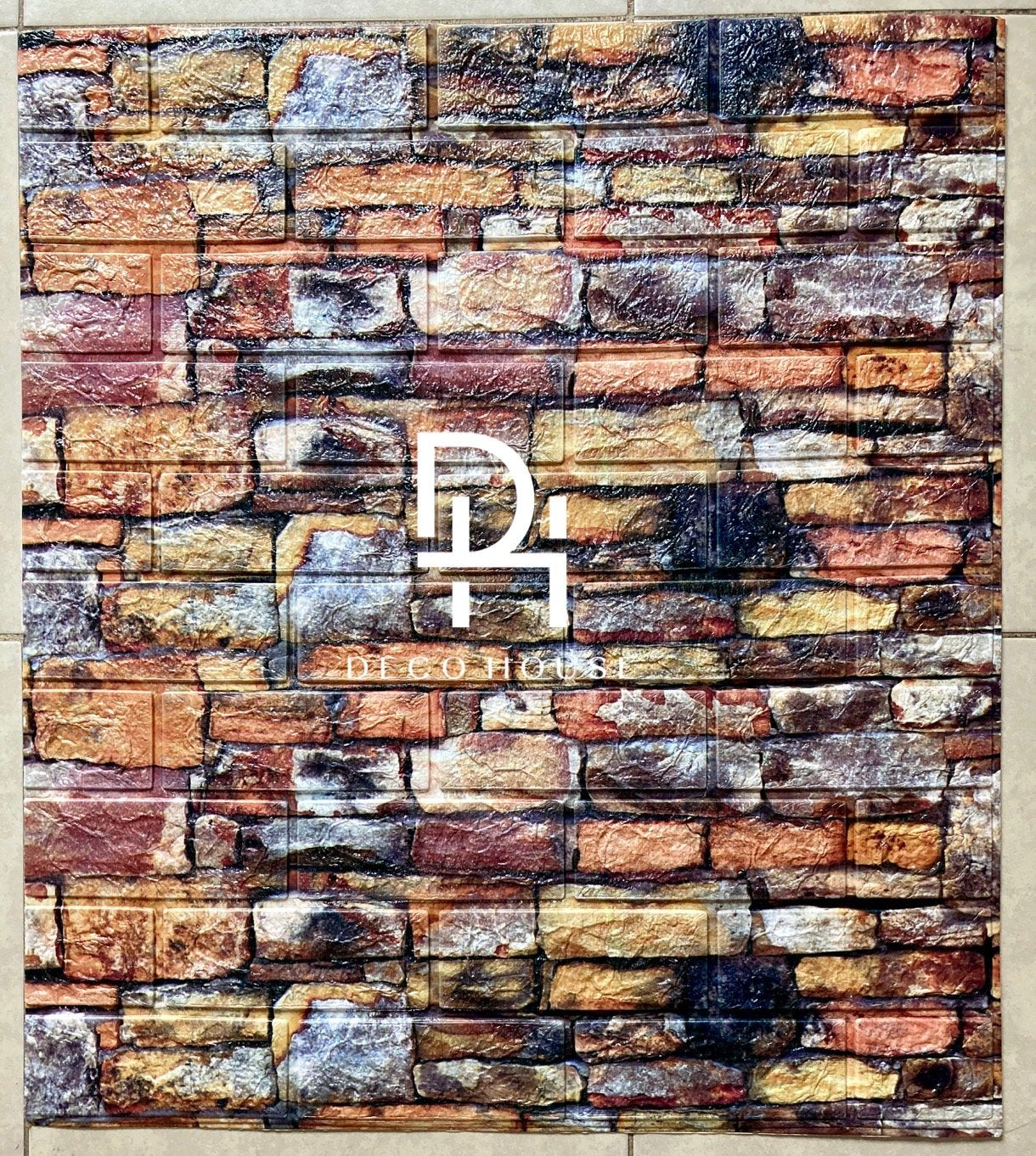 Panel Decorativo 3d Adhesiva Mamposteria Multicolor lamina de 70*77cm * 15 PCS con envio gratis