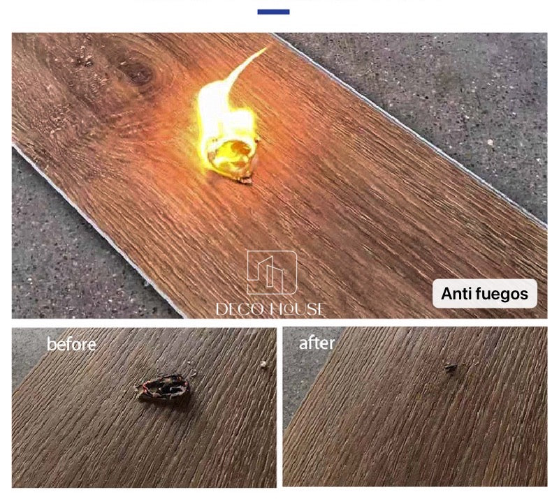 Vinil Piso Stone Plastic Composite Imitación Madera en CLICS Caja De 15pza Cubre 3.29m2 con envio