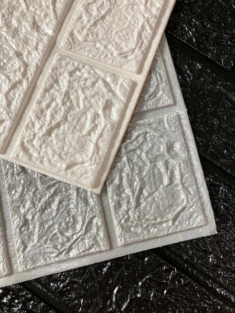 TAPIZ ESPUMA 3D PARA PARED PEGATINAS DECORATIVAS MODELO LADRILLO CON RELIEVE LAMINA DE 70*77CM * 10 PCS