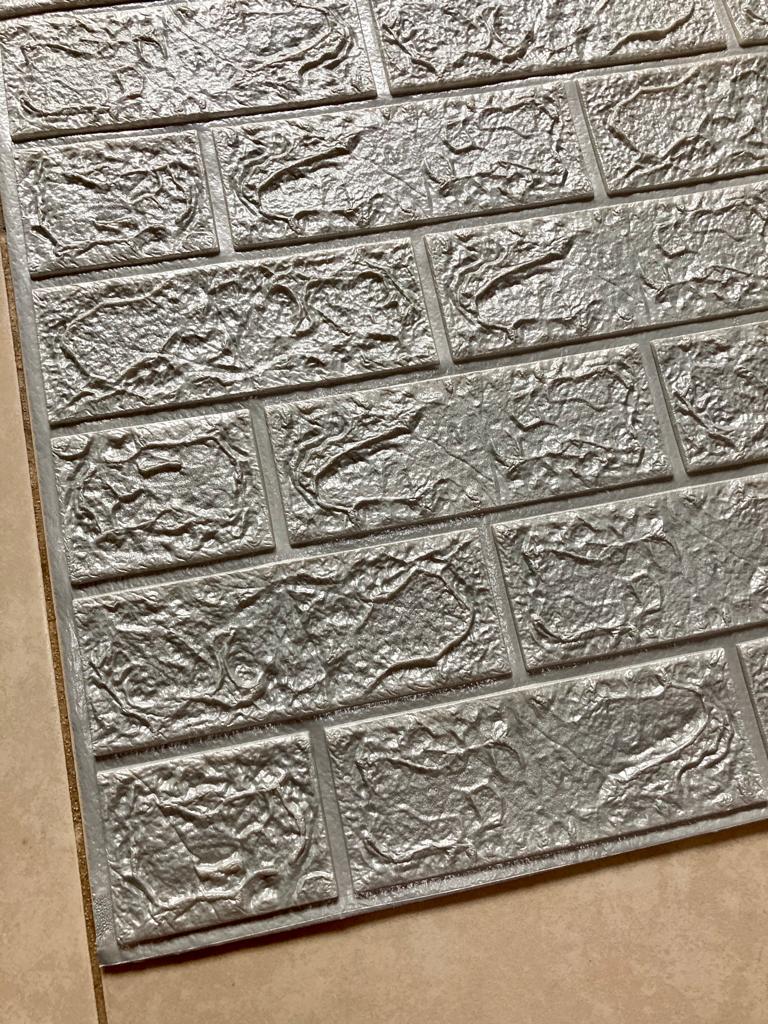 TAPIZ ESPUMA 3D PARA PARED PEGATINAS DECORATIVAS MODELO LADRILLO CON RELIEVE LAMINA DE 70*77CM * 10 PCS