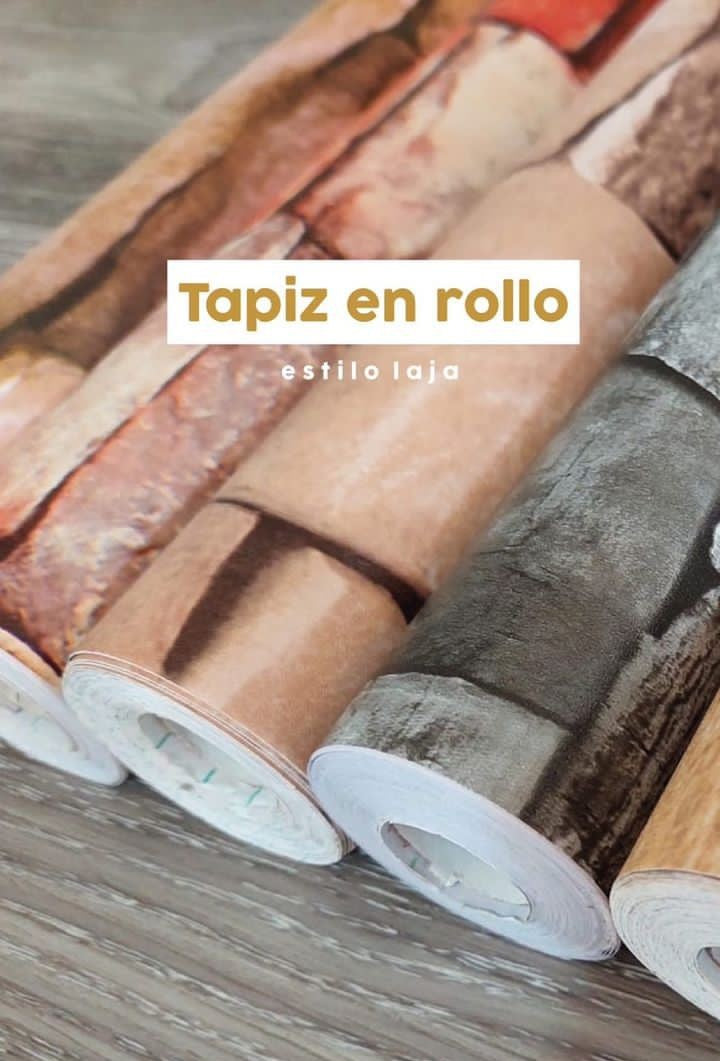 Pvc Tapiz Adherible Rollo de 0.45* 10metro ESTILO LAJA * 5ROLLOS con Envío