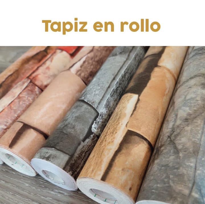 Pvc Tapiz Adherible Rollo de 0.45* 10metro ESTILO LAJA * 5ROLLOS con Envío