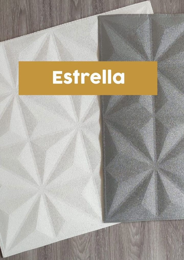 PANEL DECORATIVO ESPUMA 3D AUTOADHESIVA ESTRELLA * 10 PCS