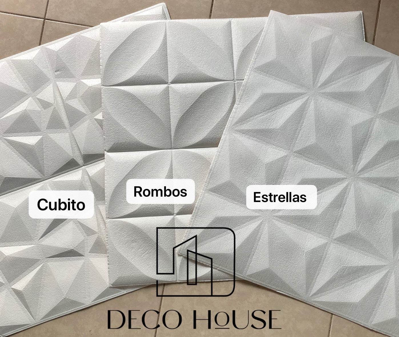 PANEL DECORATIVO ESPUMA 3D AUTOADHESIVA ESTRELLA * 10 PCS