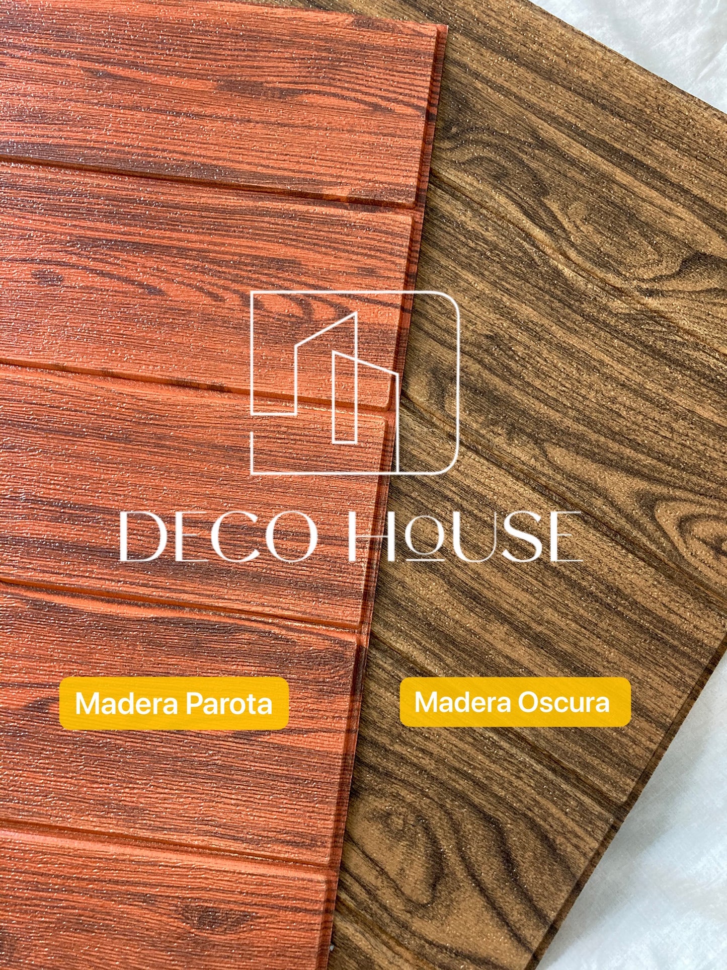 PANEL DECORATIVO 3D ESPUMA AUTOADHESIVA MODELO MADERA COLOR OSCURA * 10 pcs